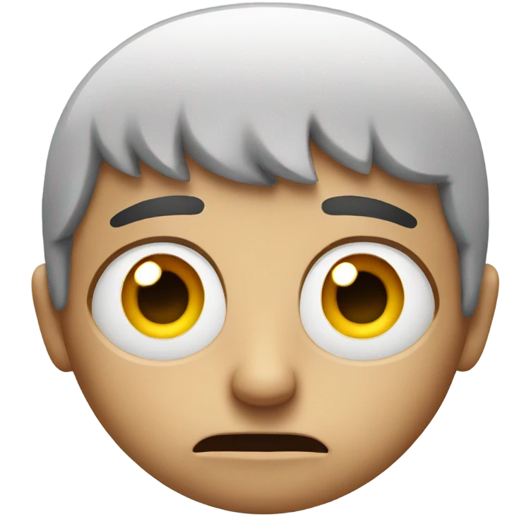 serious face with and eye half close  emoji
