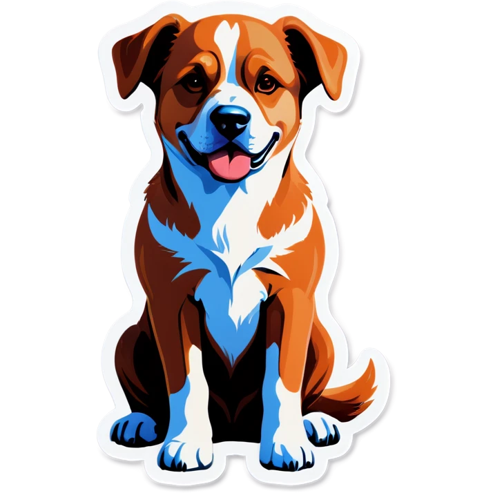 realistic dog sitting quietly emoji