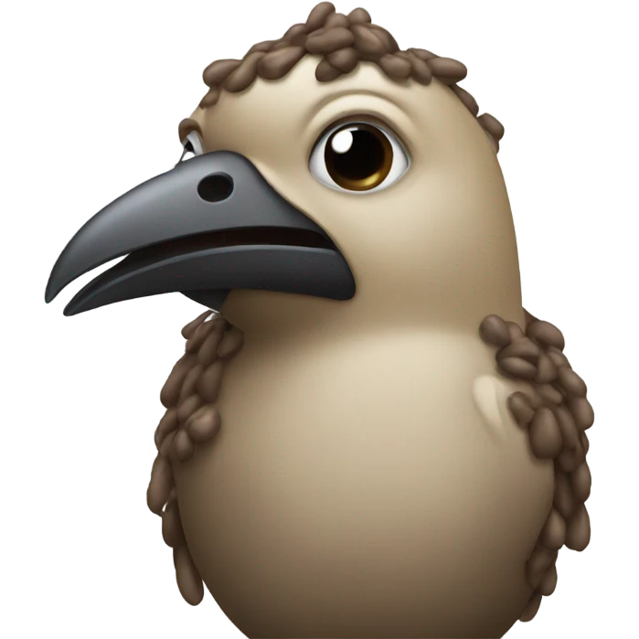 Bird covered in poop emoji