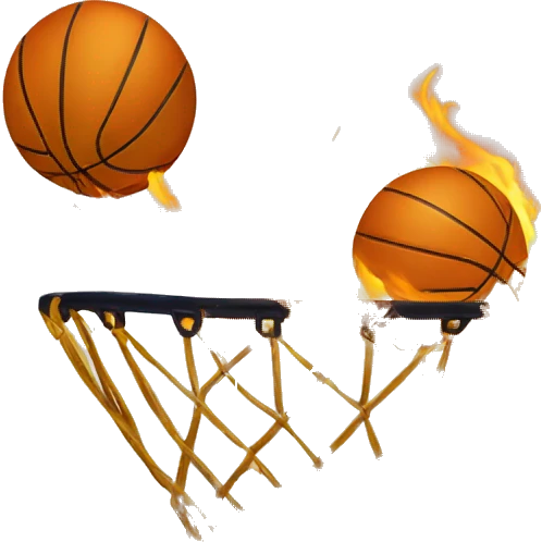 Ballon de basket en feu  emoji