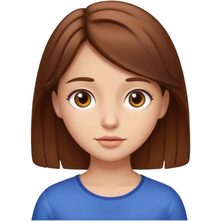 Gir whit a brown hair  emoji