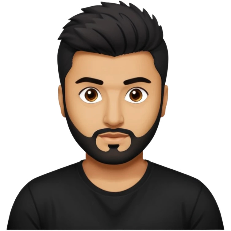ipretty bratz emoji of arjun kapoor wearing a black tee,  emoji