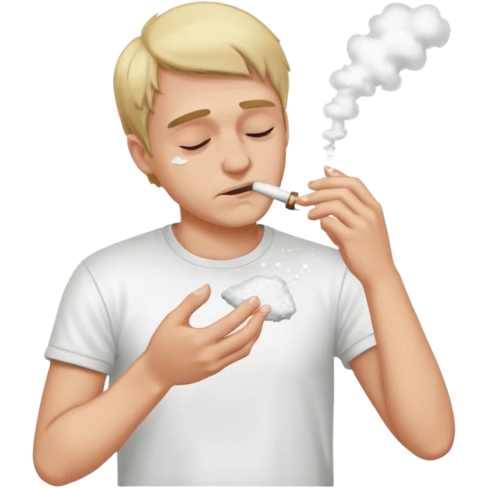 Guy snorting cocaine emoji emoji