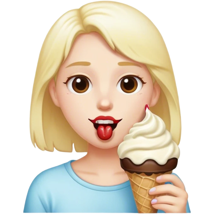 Me eat ice cream emoji