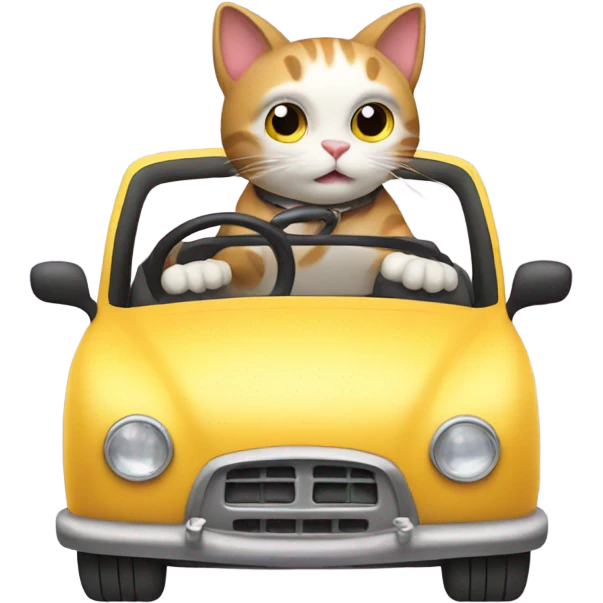 Cats driving a car emoji