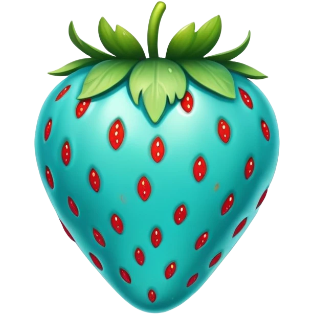 Turquoise Strawberry  emoji