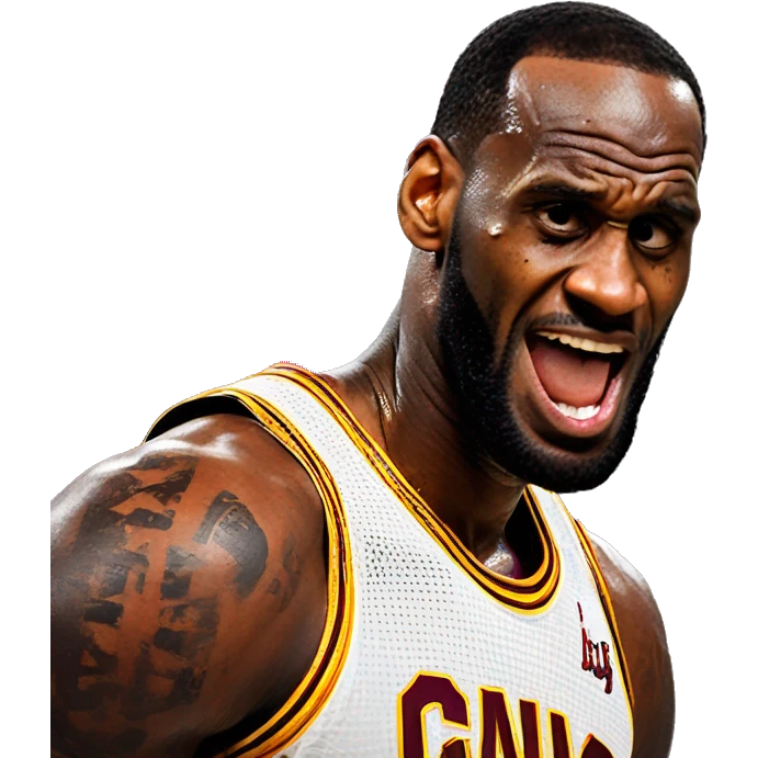 Lebron faking injury emoji