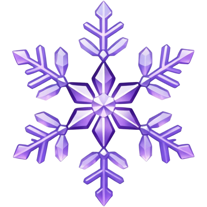 Pastel violet gradients snowflake  emoji