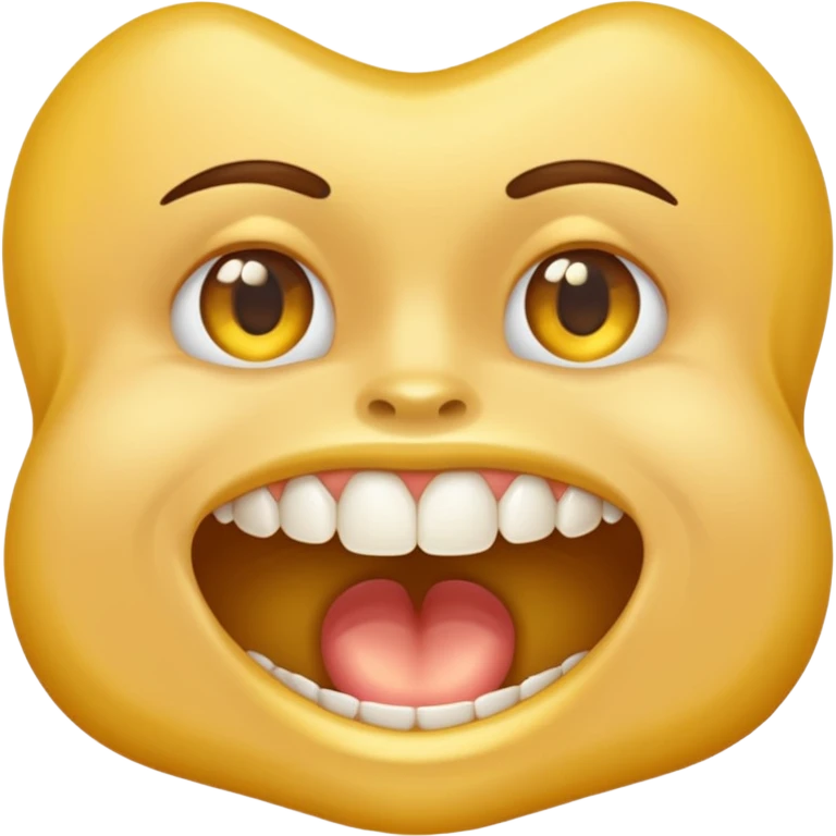 gold tooth no smile emoji