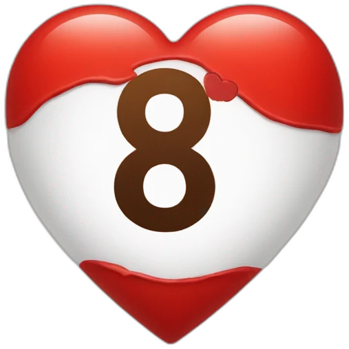 Red heart with the number 85 emoji
