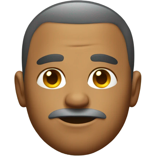 A sweaty man with a fade haircut emoji