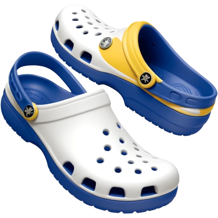 Pure white Crocs clogs, top-down angle, clean matte texture, ventilation holes visible, minimal lighting, dark neutral background, realistic product photo, no logos, no text. emoji