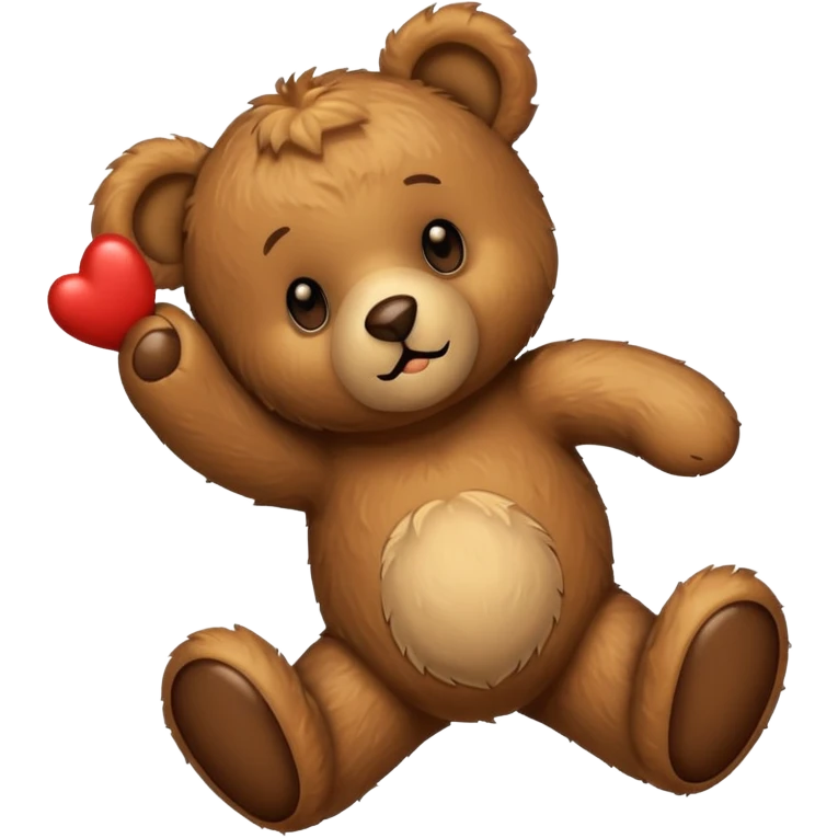 Teddy bear escaping emoji