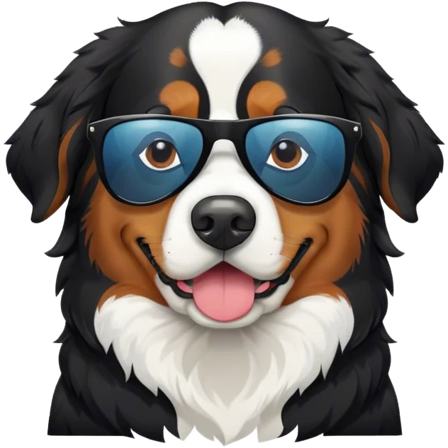a bernese wearing sunglasses emoji