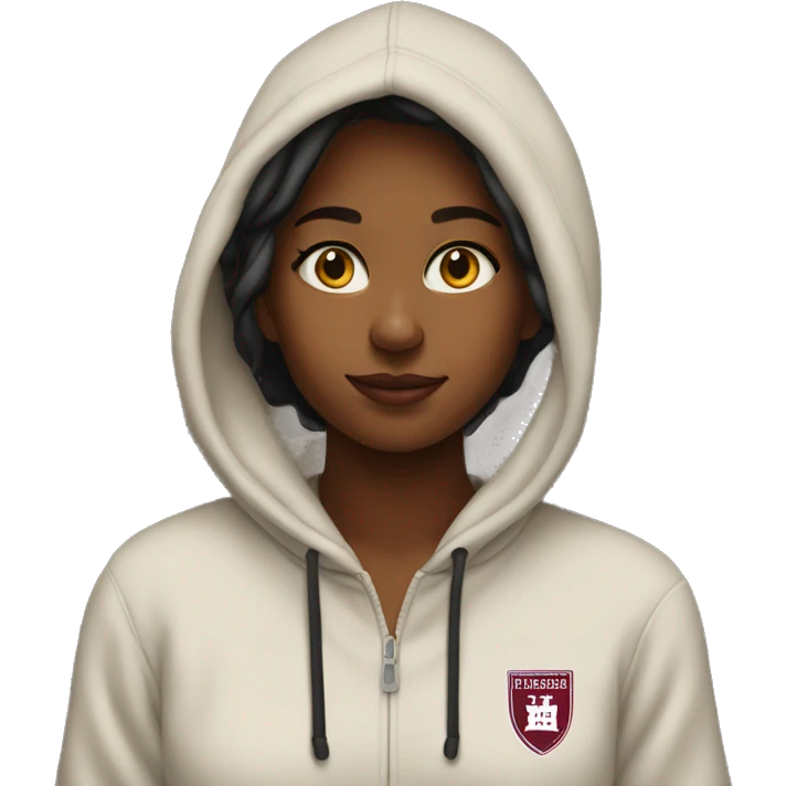 Girl in Harvard hoodie  emoji