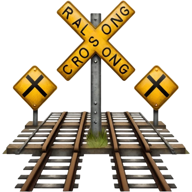 Railroad crossing  emoji