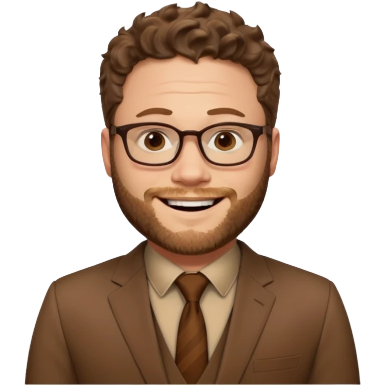 seth rogen in a brown suit emoji