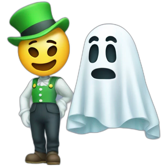 ghost and luigi emoji