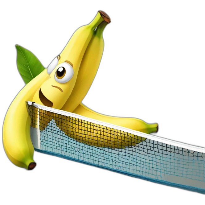 Banana won a tennis tournament emoji