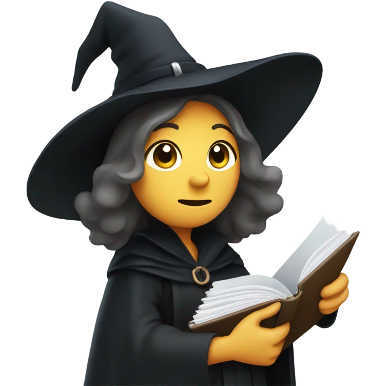 witch holding a folder emoji