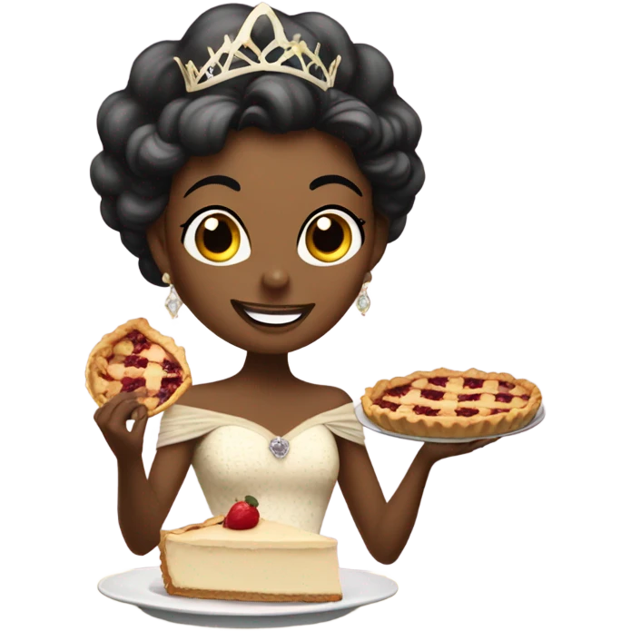 Princess eating a pie emoji