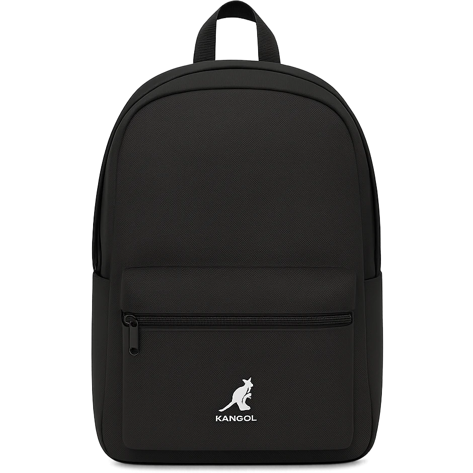 A Kangol backpack with small logo emoji