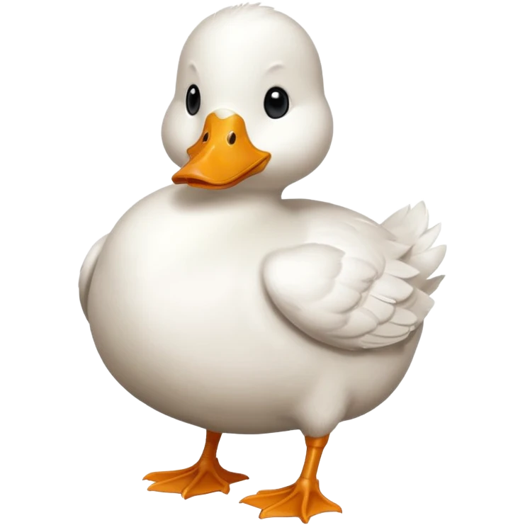 white duck standing emoji