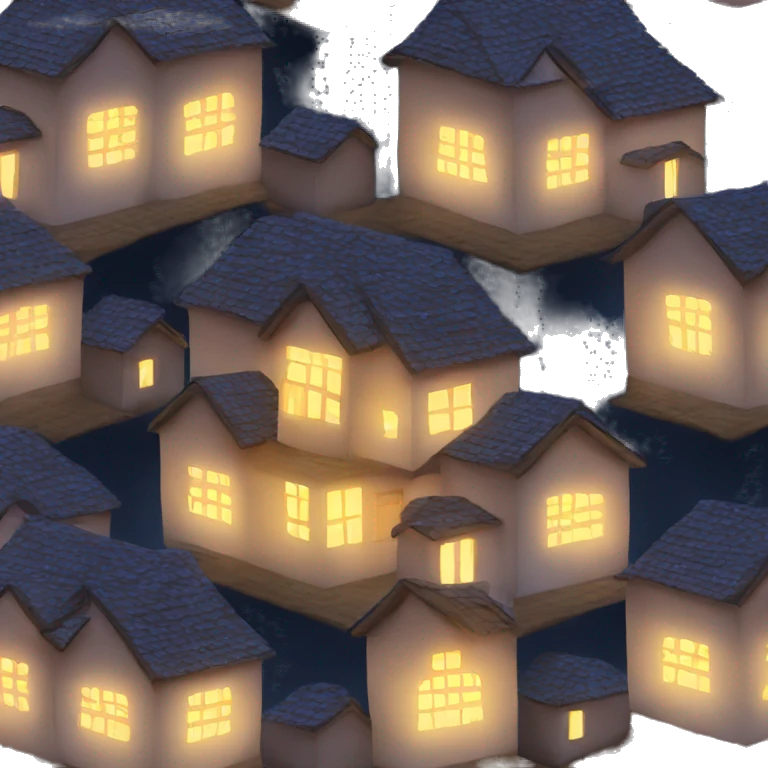 Lighted house emoji