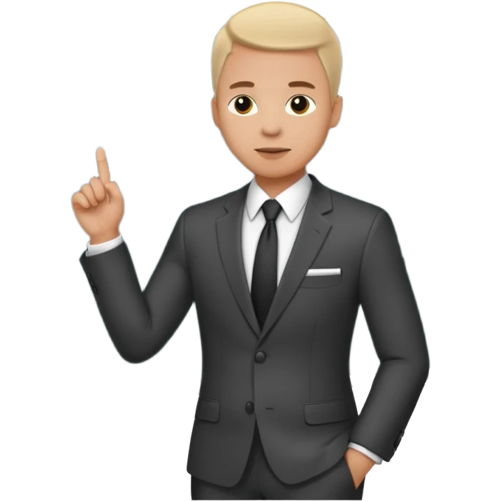 business man day strategy on board emoji