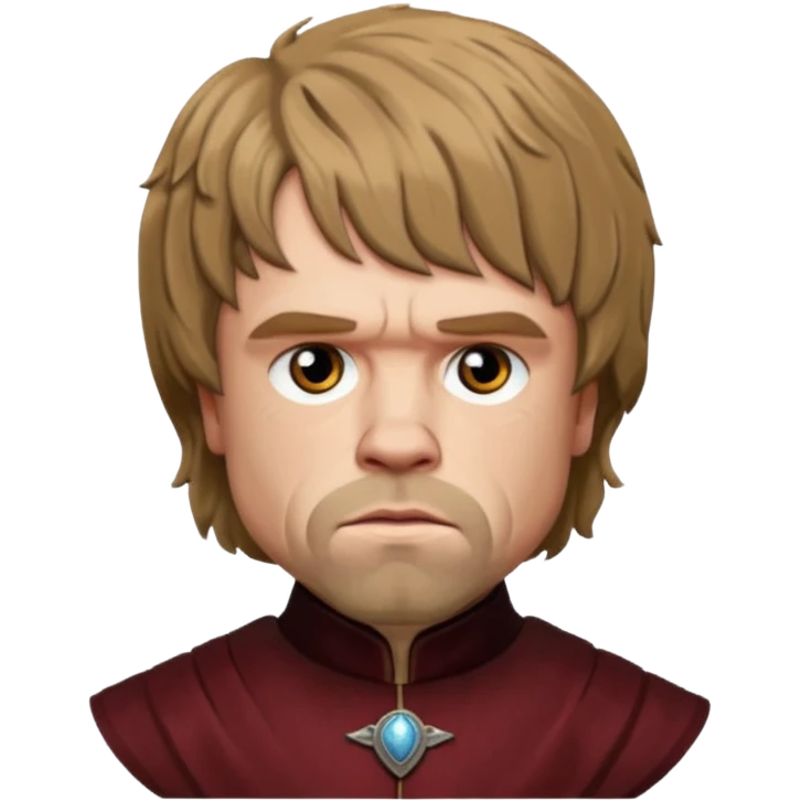 Tyrion Lannister  from Games of throne character face only front face emoji
