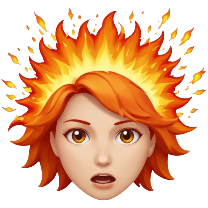 exploiding headed woman emoji