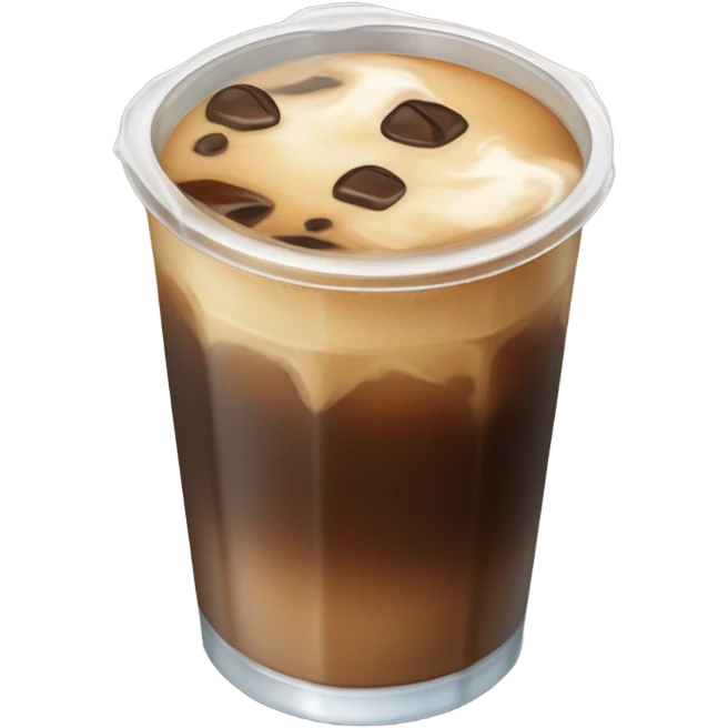 Iced coffee in glass can cup emoji