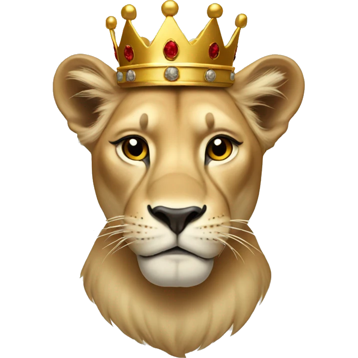 Lioness with crown emoji