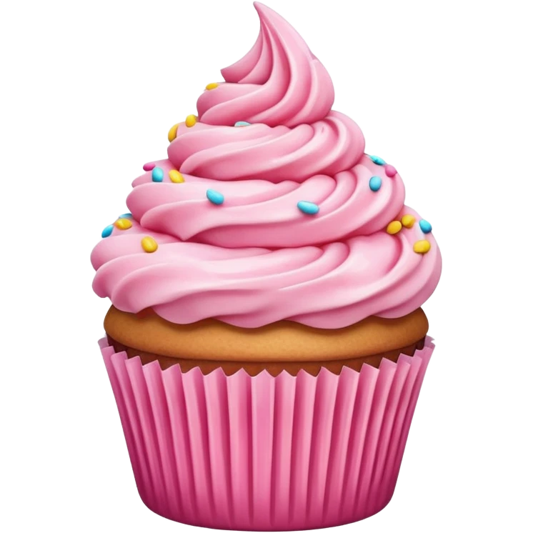Cupcake with pink icing emoji