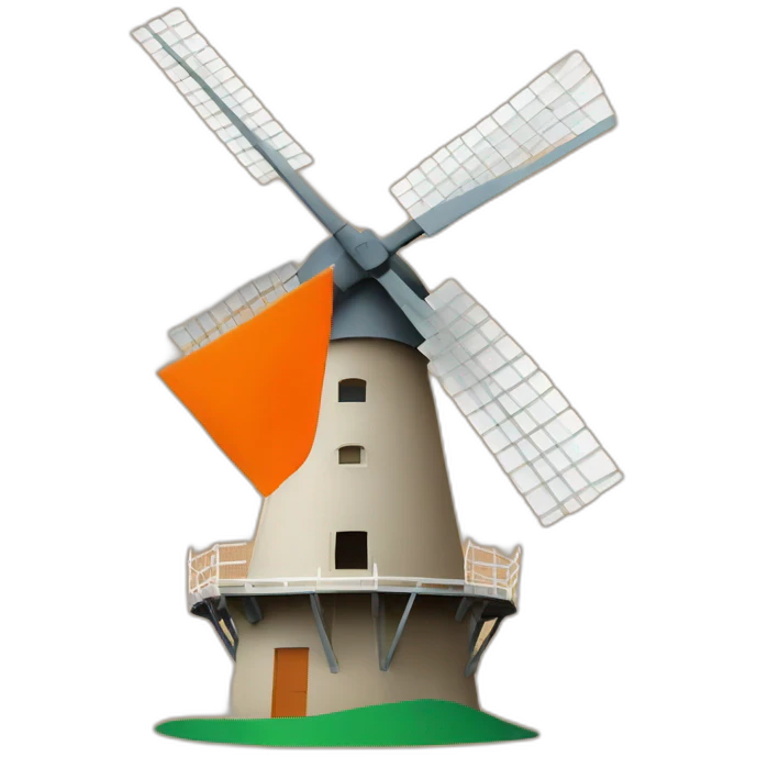 windmill in front of dutch flag background emoji