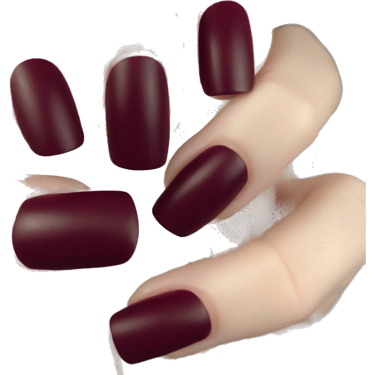 Wine red nails emoji