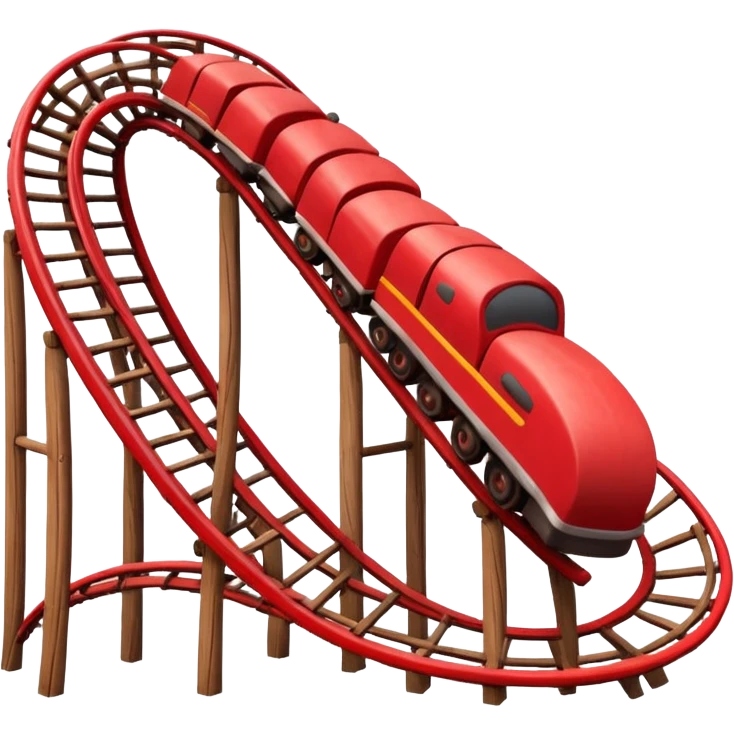 red roller coaster emoji