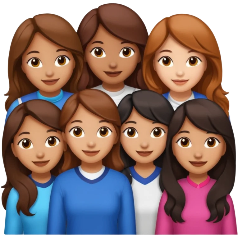 Katseye music group 6 members all girl 2 brown girl 1 korean 1 latina emoji