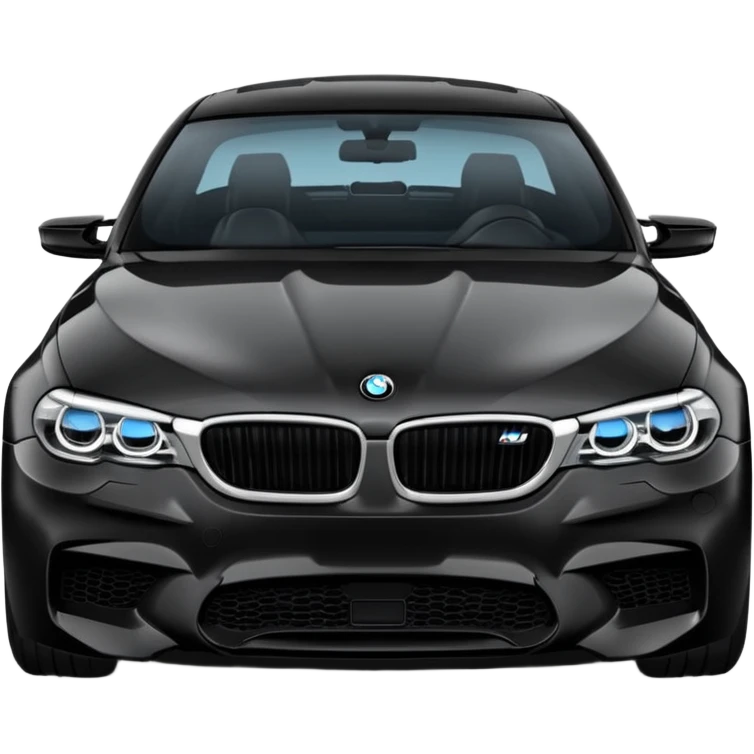 Bmw m5 black with lights on night time emoji