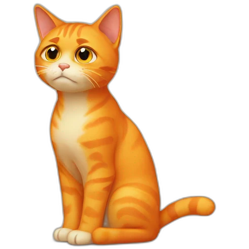 Sad orange cat meme emoji