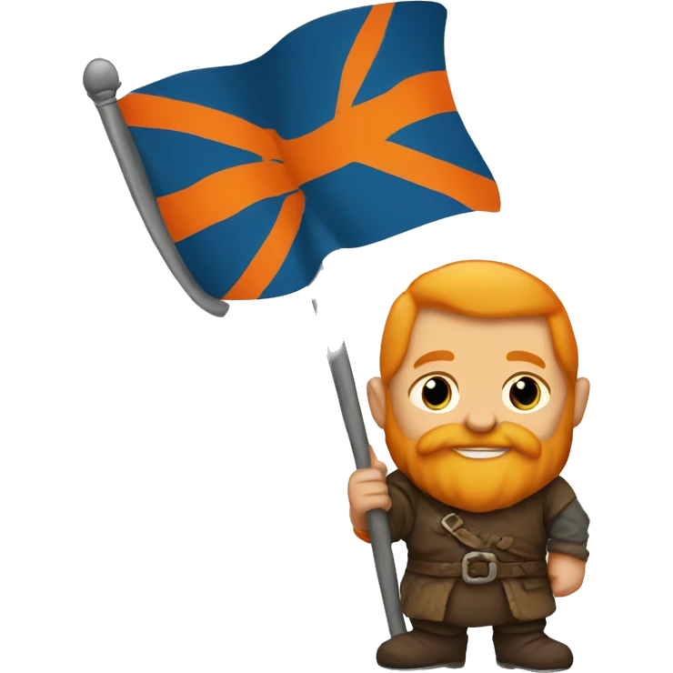 Flag with a dwarf on it emoji