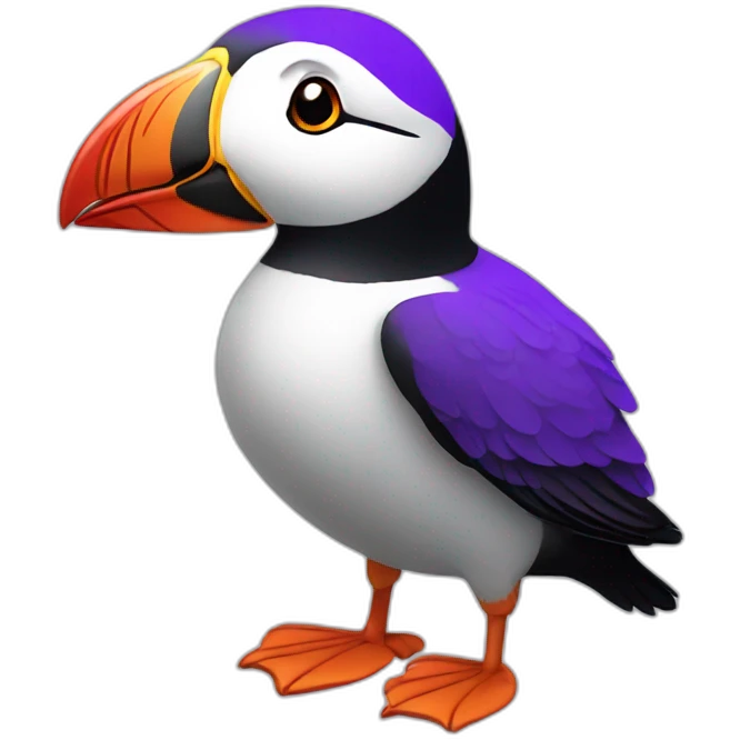 purple puffin emoji
