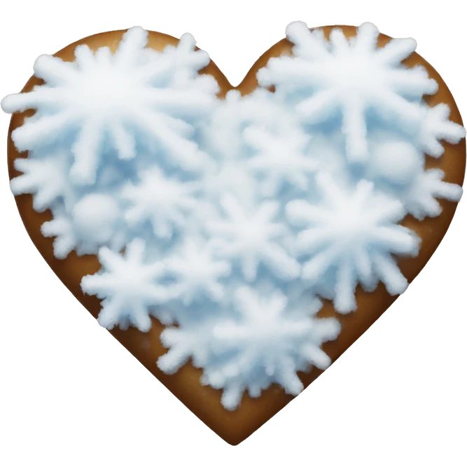 Heart with snow on top emoji