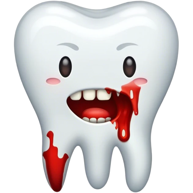 Bloody tooth emoji