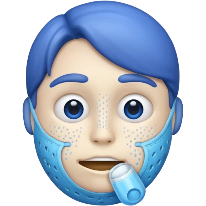 Blue emoji cystic fibrosis emoji