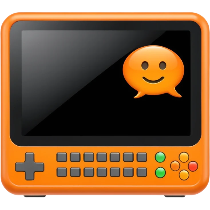 Cnc controller with orange chat bubble on the screen emoji