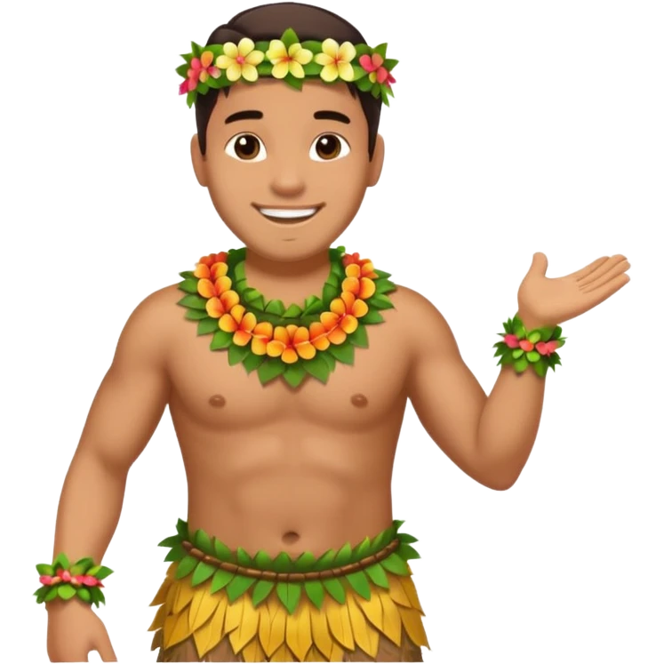 Male hawaiian hula dancer emoji