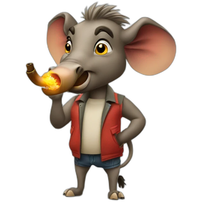 Warthog smoking cigarette emoji