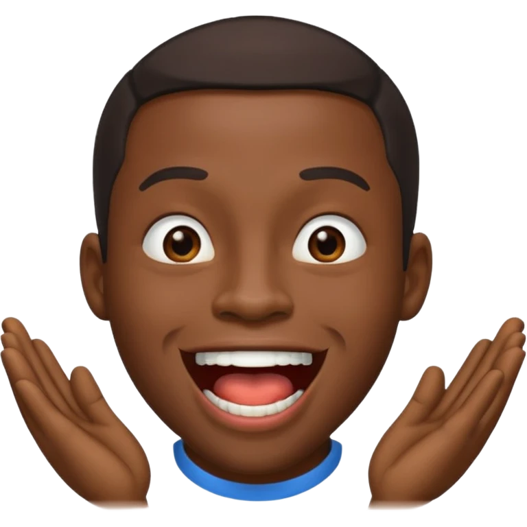 black man with mouth open emoji
