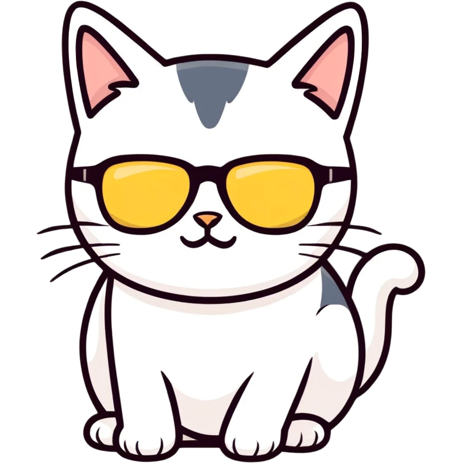 Cat with sunglasses emoji